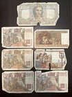 France 1947-1977 10 20 100 1000 Francs 7 Banknotes