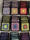 Lot Of 96 Handmade Granny Squares   Multicolor Crochet 5 5    X 5 5   
