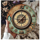 Vintage Nautical Compass Metal Sign     8x8       Decor For Home  Garden   Office 