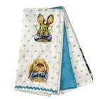 New Shabby Chic Kitchen Towels S 3 Spring Easter Bunnies W glasses 100  Cotton