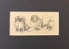 Pekingese  duo   Matted   Framed   Ready To Gift - 1950 Vintage Dog Art Print