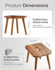 Holana  Acacia Kids Wooden Step Stool  Plant Stand Wood Sitting Stool