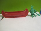 Tim Mee Toys Frontier Indian Paddler Canoe 70mm Plastic Army Toy Soldiers