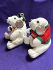 1997 Collectible Coca Cola Polar Bear Bean Bag Plush - Set Of 2 With Tags