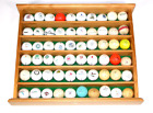 Vtg Old Golf Balls Lot 60pc Collectible Signed Gay Brewer Advertising W  Rack