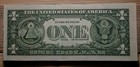 Miscut 2021 Washington One Dollar Bill Error Note - Misaligned Print  1 Currency
