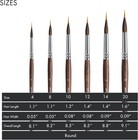 Artify 6-piece Professional Watercolor Liner Brush Set - Sable   Nylon Hybrid Ex