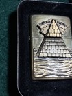 Rare Vintage    99 New In Box Carpe Diem Surprise Pyramid Brass Zippo Lighter 