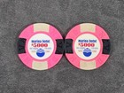 Marina Hotel Las Vegas Nevada 2x  5000 Poker Chips 1975 1990