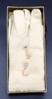 Vintage Ivory Knit Gloves With Decorative Bead Embellishments Helana Nylon Yarn