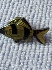 Vintage 70   s 80   s - Tiger Striped Bass - Metal Lapel Hat Pin  Fish Fishing