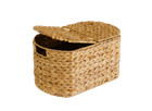 Eden Grace Handmade Oval Woven Wicker Basket With Lid - Stylish Storage Solution