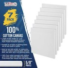 12 X 12 Inch Super Value Quality Acid Free 12-ounce Stretched Canvas 7-pack