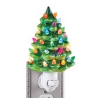 Nostalgic 6  Ceramic Christmas Tree Night Light - Decorative Green Bathroom Deco