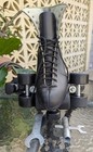 Vintage Riedell Black Leather Roller Skates With Hyper Rollo Wheels 65mm 78a