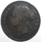 British Mauritius 5 Cents Coin 1897 Km  9 Queen Victoria 600k Five