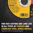 Dewalt 4-1 2 In  X 0 045 In  X 7 8 In  Metal And Stainless Cutting Wheel 10-pack