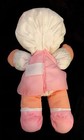 1994 Fisher Price Puffalump Kids 10  Doll Rattle Pink Nylon Plush Rubber Face