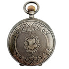 Antique 29mm Unsigned Hunter Pocket Watch Case  800 Silvershield   Scaled Swiss
