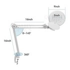 Desk Clamp Mount Magnifier Lamp Light Magnifying Glass Lens Diopter  no Stand   