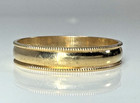 Vintage Estate 14k Yellow Gold Coin Edge Wedding Band Commitment Ring Sz 10