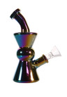 6  Holographic Hour Glass Bong Premium Quality Tobacco Water Pipe Hookah 14mm