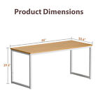 55  Computer Writing Desk Natural Study Office Desk Corner Table Espresso Style