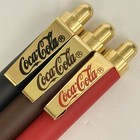 1990s Coca-cola Mechanical Pencil Gold Tone Detail Lot Of 3 Vintage Japan Rare