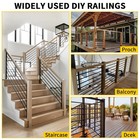 5ft Wrought Iron Stair Balusters - 10 Pack Satin Black Spindles For Decks   Porc