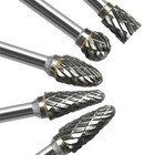 10pcs Tungsten Carbide Rotary Drill Bits 1 8  Shank Burr Die Grinder Carving Set