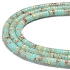 Light Green Aqua Terra Jasper Heishi Disc Beads 2x4mm 2x6mm 3x8mm 15 5   Strand
