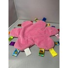 Taggies Pink Flower Baby Security Blanket Lovey Plush Sensory Ribbon Toy Pink