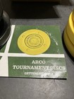 Set Of 8 New Arco  Shuffleboard  Tournament Discs  4 Yellow   4 Black