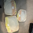 Set Of 3 Mesh Zip Travel Packing Cubes Luggage Organizer Bags Calpak