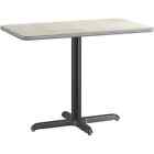 24  X 42  Rectangular White Laminate Table Top With Base - Restaurant Table