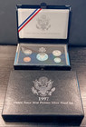 1997-s U s  Mint Premier Silver Proof 5-coin Set  Ogp W  Coa  Velvet Case stand