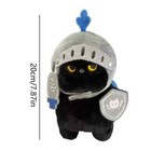 Black Cat Knight Plush Doll Cartoon Character Plush Stuffed Soft Pillow Toy Gift