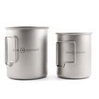 2-pack 100  Titanium Cookware Set Mug 15oz 450ml   25oz 750ml Cup Mug Ultralight