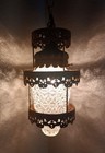 Unique Mid Century Hanging Swag Light Fixture Lamp 1960 s Hollywood Regency Gold