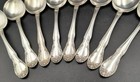 Set Of 8 Gorham New Elegance Pattern Silverplate Round Bowl Cream Soup Spoons