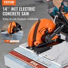 Vevor 14   Electric Concrete Saw Wet dry Saw Cutter With Water Pump And Blade