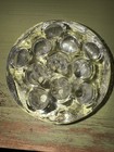 Vtg Clear Glass Flower Frog   11 Hole Holder  Great Condition