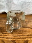 Nestle Nescafe Clear Etched Glass World Globe Map Coffee Tea Mug With Handle