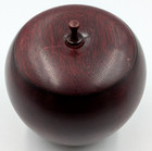 Lathe Turned Hand Made Wood Stemmed Apple Trinket Box With Lid