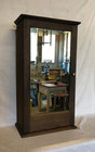 Antique Vintage 17x30 Hardwood Oak Medicine Wall Mirror Cabinet Old 1511-26b