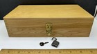 Vintage Nega-file Photo Film Negatives Wooden Storage Box Organizer Lock   Key
