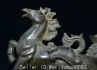11 6  Ancient Chinese Bronze Fengshui Animal 12 Zodiac Year Horse Yuanbao Statue