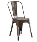 30  X 48  Rectangular Restaurant Table Standard Set With 4 Chairs Copper Metal