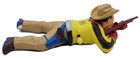 Plastic Cowboy With Rifle Belly Crawl Wind Up Toy