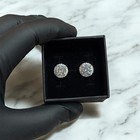 Vvs Moissanite Earrings 925 Sterling Silver Gra Certified Men Women Halo  Studs